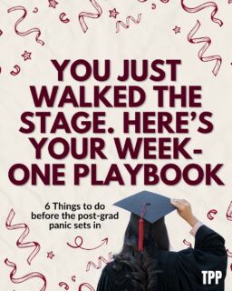 Congrats! Now swipe --> because the panic is coming and this gives you something to do with it instead. 

6 moves in one week that set up the next chapter before it sets you up. Save this and come back to it.

#postgradplaybook #thepostgradplaybook #postgrad #postgradlife