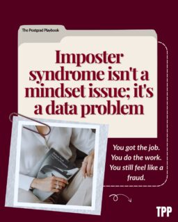 Feeling like an imposter at work? It’s not a mindset problem. You just don’t have enough evidence that you belong. 

Here’s how to change that: 

#thepostgradplaybook #careertips